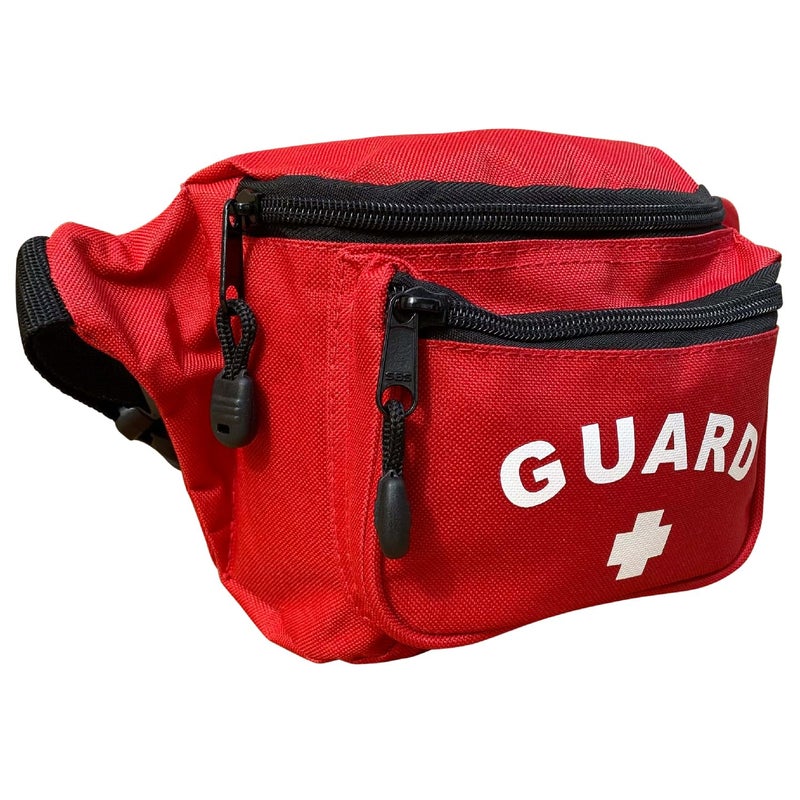 Kemp USA â€“ Lifeguard Fanny Pack/Hip Pack with GUARD Logo - Water-Resistant and Durable Waist Bag for Medical Supplies & Lifeguard Gear - Red - Image 3